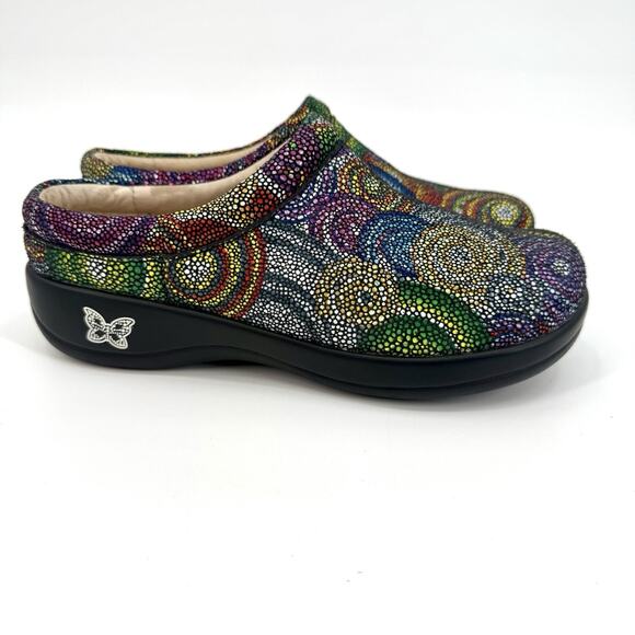 Alegria Kayla Bullseye Colorful KAY-387 Comfort Mules Slip On Shoes Size 37 US 7 - Picture 2 of 8